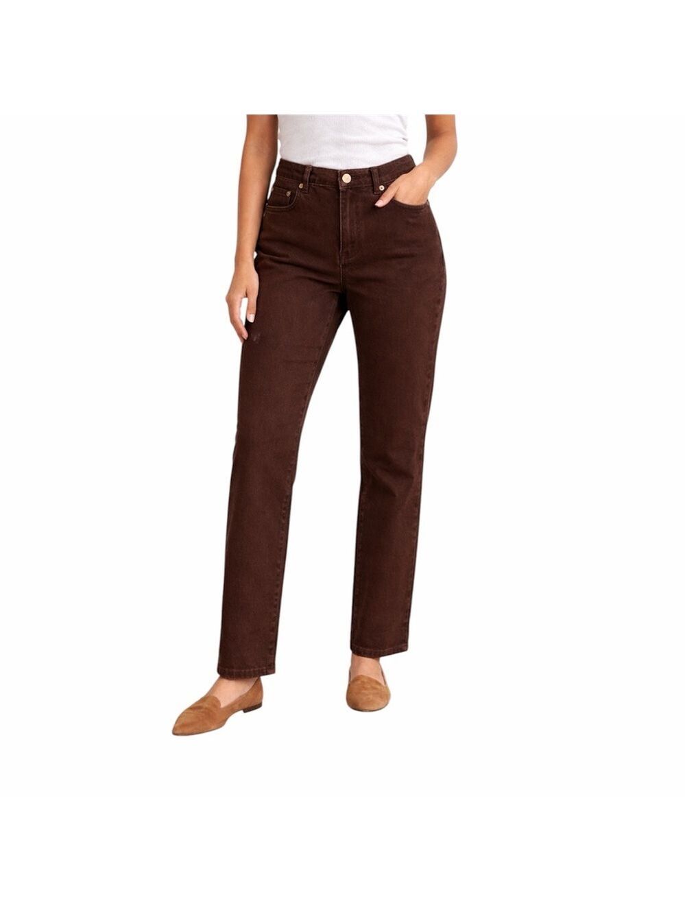 Vintage Ralph Lauren Jeans Co Brown Straight Leg Jeans Size 6